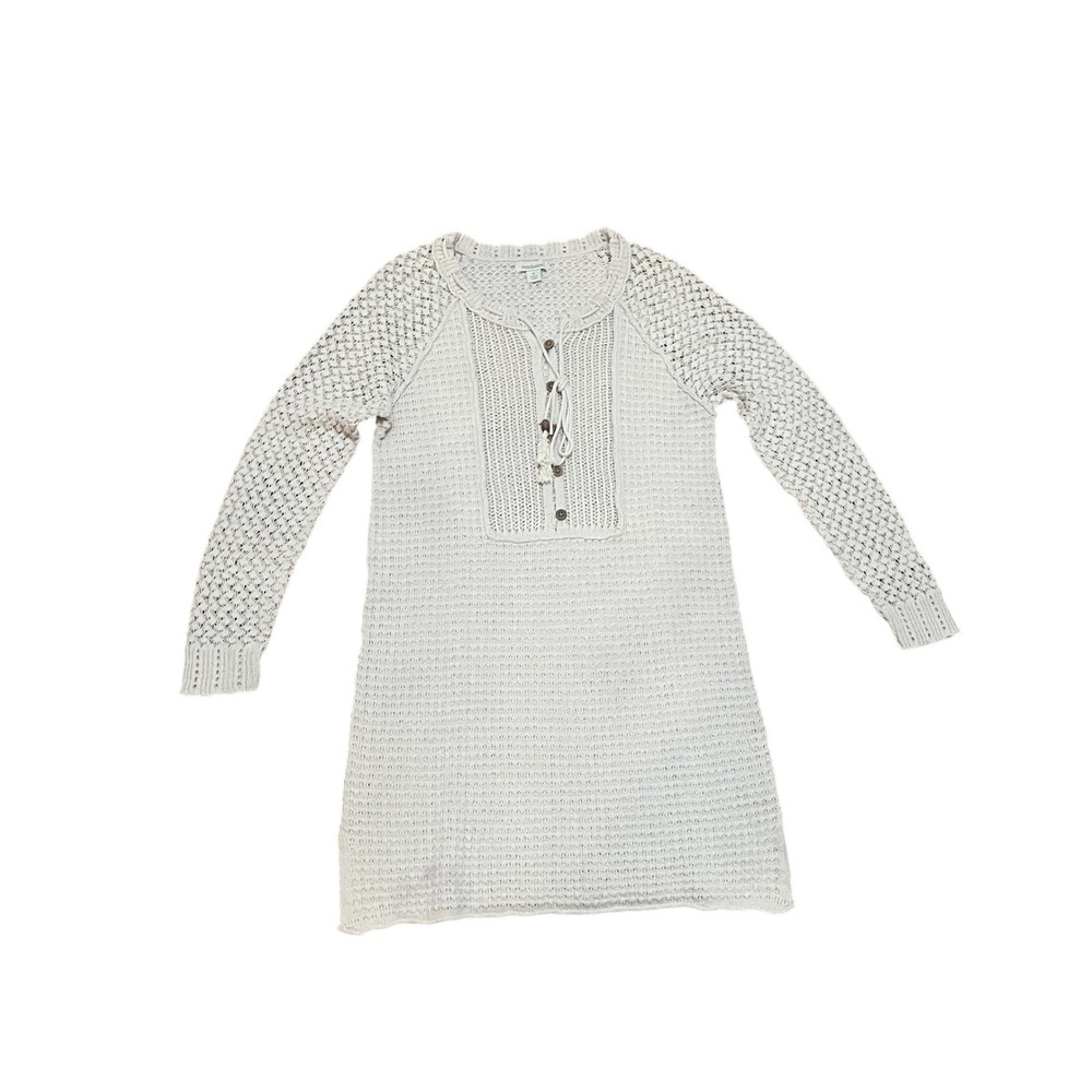 Sundance Women's M Medora Linen Cotton Crochet Knit Boho Dress Cover-Up Coastal